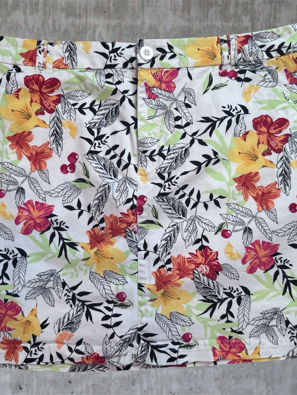 Christopher & Banks Floral Skort Size 14 Tropical Stretch Summer Skort